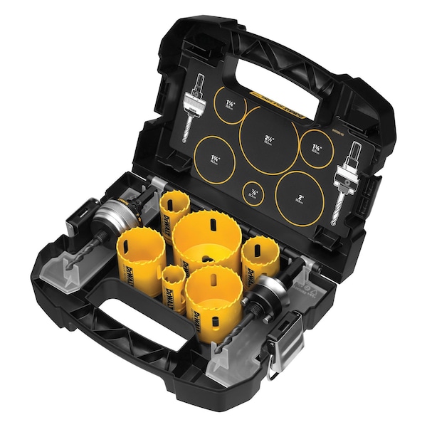 Black+Decker DEWALT ELECTRICIAN'S HOLE SAW KIT, 9 PIECES, BI-METAL D180002 - main