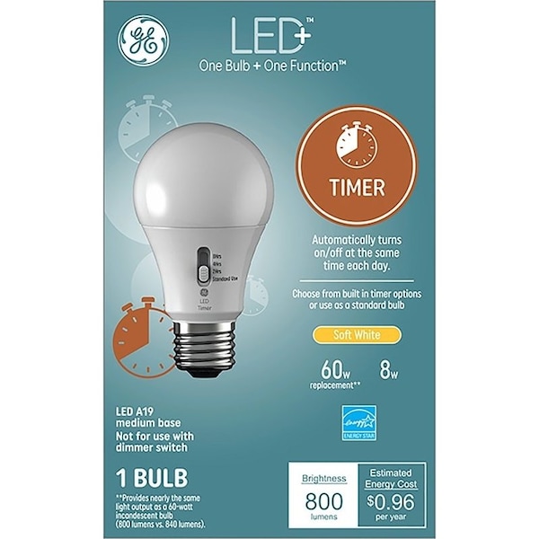 Ge LED+ Dusk To Dawn Light Bulb, General-Purpose, A19 Lamp, 60 W Equivalent 93127245 - main