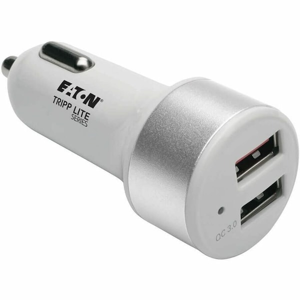 Tripp Lite series U280-C02-S-QC3 Auto Adapter - 12 V DC Input - 5 V DC, 9 V DC, 12 V DC Output - 3 A U280-C02-S-QC3 - main