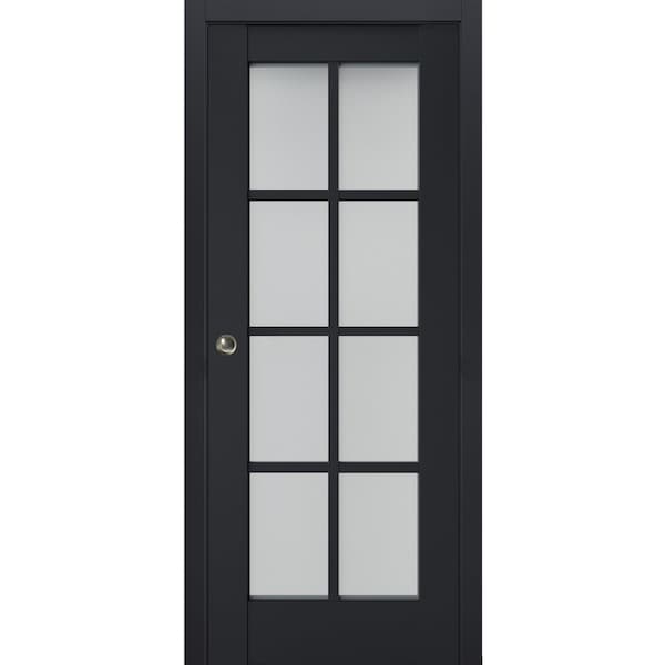 Sartodoors Sliding French Pocket Door with Frosted Glass 32x84 Solid Core Modern Interior VEREGIO7412PD-ANT-32 x 84 - main