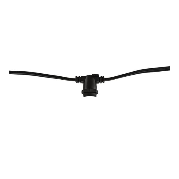 Bulbrite 48' STRING LIGHT 15 SOCKETS 36 SPACING E26 BLACK, NO BULBS 812480 - main