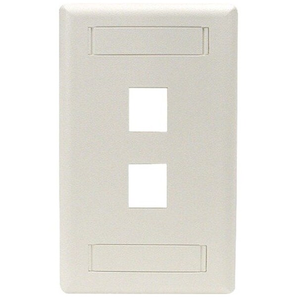 Black Box Gigastation2 Wallplate, 2-Port Single-Gang, Office White WPT462 - main