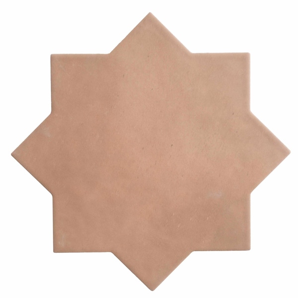 Apollo Tile Seville 7 x 7 in. Matte Terracotta Porcelain Star Wall and Floor Tile 5.31 sq ft/case, 34PK TNG88STRCOTA - main