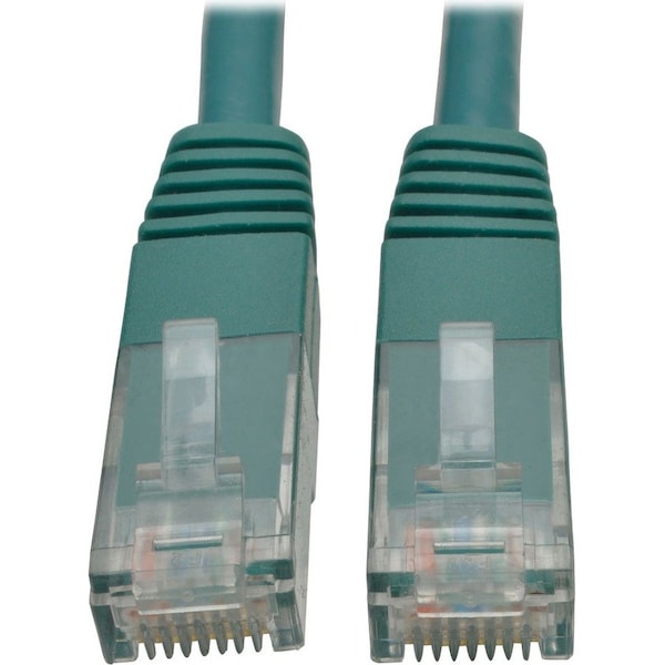 Eaton Tripp Lite Series Cat6 Gigabit Molded UTP Ethernet Cable RJ45 M/M, PoE, Green, 7 ft. 2.13 m N200-007-GN - main