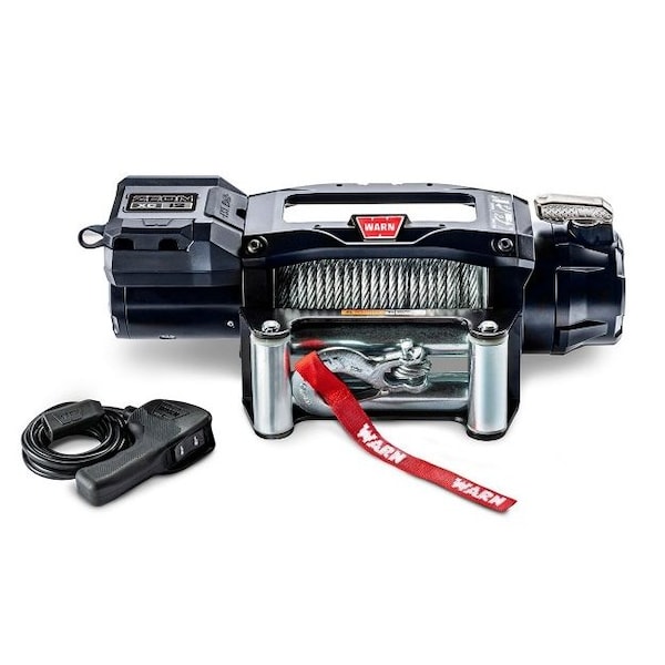 Warn Vehicle Mounted Recovery Winch 12 Volt 12000 Lb Capacity Steel Rope Roller Fairlead 110412 - main