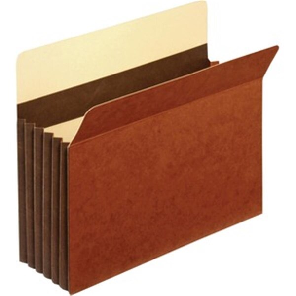 Officespace 5.25 in. Expansion Heavy-duty Accordion File Letter Pocket, Brown OF3739531 - main