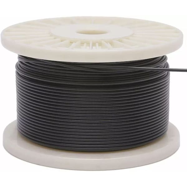 Hyw Products T-304 Black 7x7 Vinyl Coated Wire Rope 3/64''-1/16'' 5000ft 3364707B (T-304)-5000 - main
