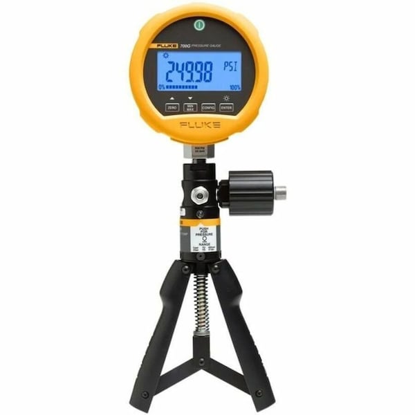 Fluke Digital Test Compound Gauge, -12 to 0 to 300 psi, 3 3/4 in Dial, 1/4 in NPT, Bottom Location FLUKE-700G27 - main