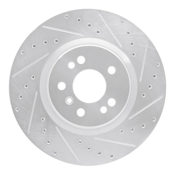 Dynamic Friction Co DFC Brake Rotor - Drilled and Slotted - Silver 631-63128R - main