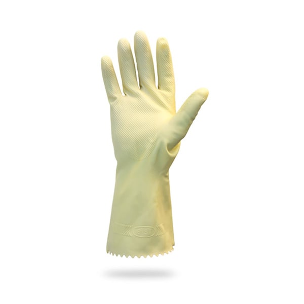 Safety Zone Flock Lined Latex Canner 18 mil Gloves - Amber, XL - 12 Pairs GRCA-XL-1SF - main