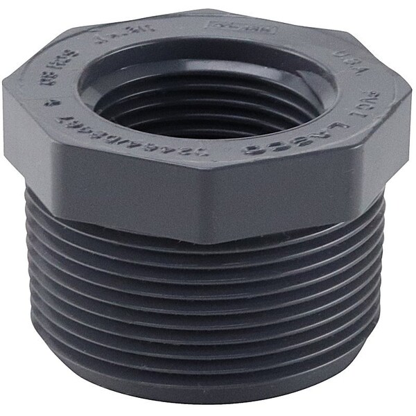 Genova LASCO 839211BC Reducing Bushing, 112 x 1 in, Male x Female, PVC, SCH 80 Schedule 839211-BC - main