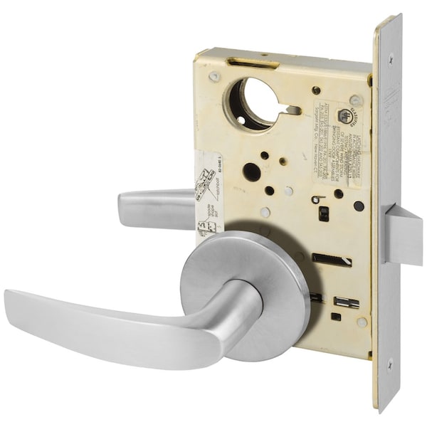 Sargent Grade 1 Passage or Closet Mortise Lock, B - Lever, O - Rose, Field Reversible, ASA Strike, Satin Ch 8215 OB 26D - main