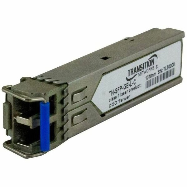 Transition Networks TRANSCEIVER - SFP, CC, 1000Base-LX, 1.25Gbps, 1310nm, SM, Duplex LC, 10km, 3.3V, DMI, TN-SFP-GE-L-C - main