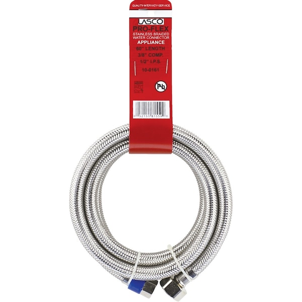 Westlake Pipe & Fittings 3/8'' Cx1/2'' FIPx60'' L SS Braided Supply Faucet Connector 10-0161 - main