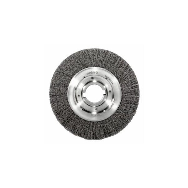 Weiler Medium-Face Crimped Wire Wheel, 10 in dia x 1-1/8 in W Face, 0.0118 in Stainless Steel Wire, 804-06530 - main