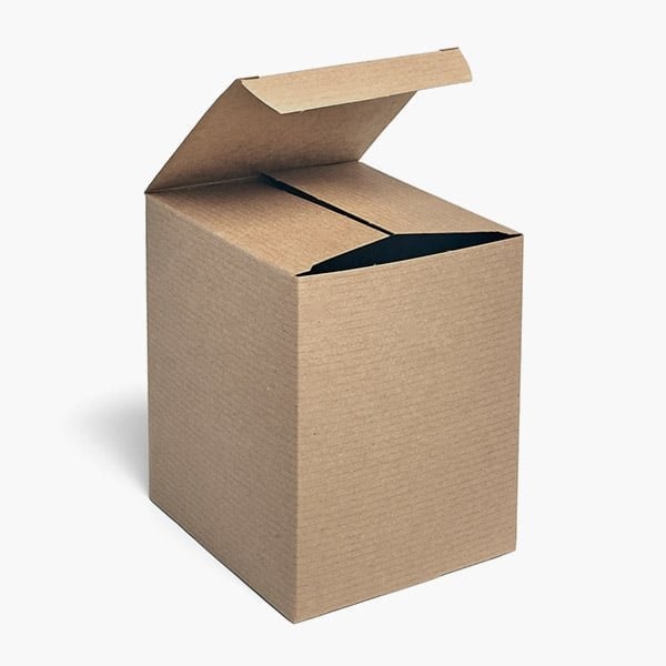 Nashville Wraps Recycled Kraft Pinstripe 1 Piece Gift Boxes, 4x4x5.75, 100PK KG02A - main