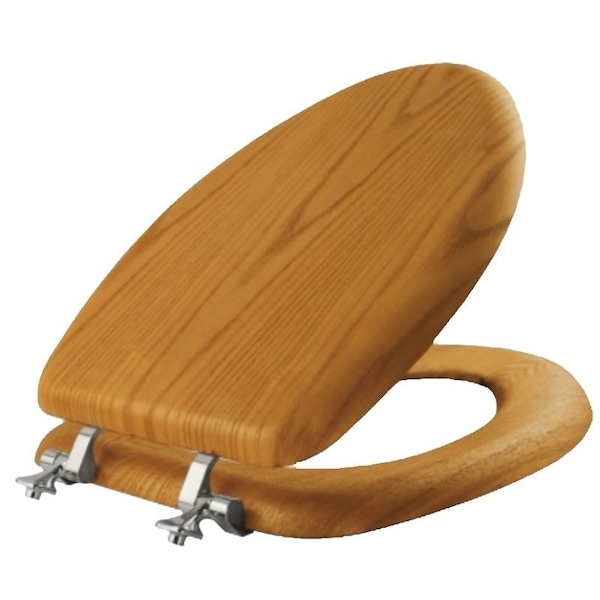 Mayfair Bemis Natural Reflections Series 19601Cp378 Toilet Seat, Elongated, Wood Veneer, Natural Oak 19601CP-378 - main
