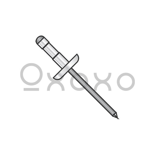 Oxoxo 5/32X.046-.250 Multi Grip Dome Head Rivet Black Phosphate, 6000PK 219002 - main