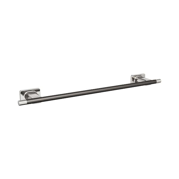 Amerock Esquire Polished Nickel/Gunmetal Contemporary 18 in 457 mm Towel Bar BH26614PNGM - main