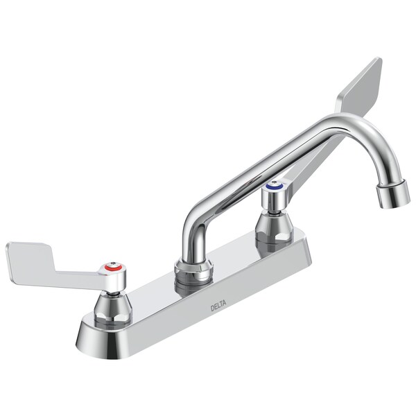 Delta Commercial 26C3 Two Handle 8 In Cast Deck-Mount Faucet In Chrome 26C3235 - main