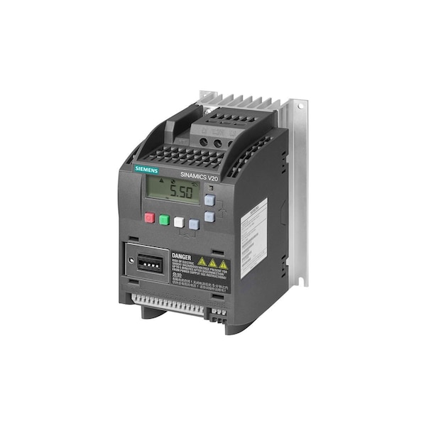 Siemens SINAMICS V20 380-480 V 3 AC -15/+10% 47-63Hz rated power 1.5 kW with 6SL3210-5BE21-5CV0 - main