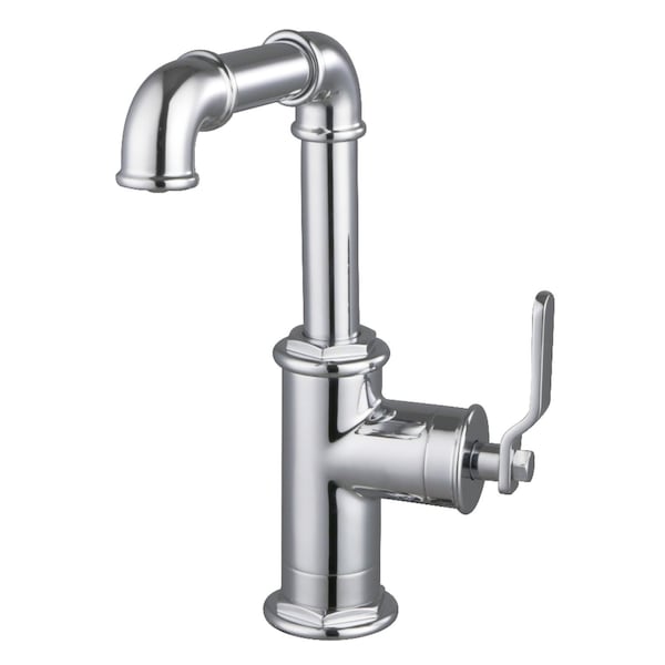 Kingston Brass One-Handle Single-Hole Bathroom Faucet with Push Pop-Up Drain, Polished Chrome LS6001KL - main