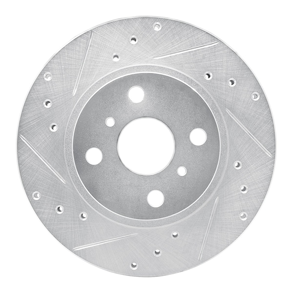 Dynamic Friction Co DFC Brake Rotor - Drilled and Slotted - Silver 631-76032L - main
