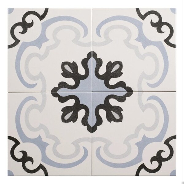 Andova Tiles SAMPLE-Istanelle Dronikos Blue 8-in. Encaustic Matte Porcelain Wall & Floor Tile SAM-ANDIST1123 - main