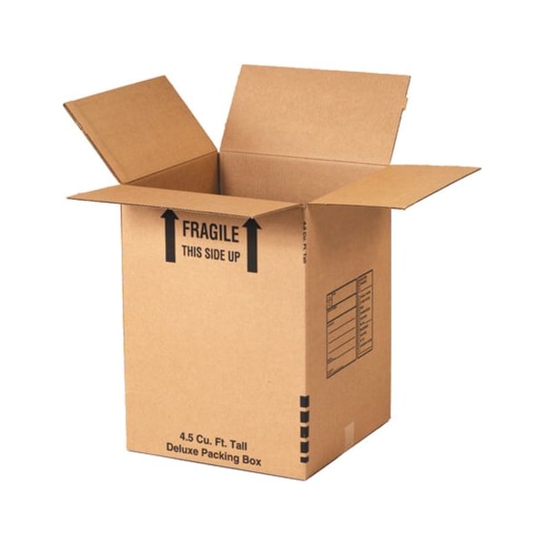 Zoro Select 18 in x 18 in x 24 in Shipping Box, Kraft, Corrugate, Single Wall, 32 ECT 181824DPB - main
