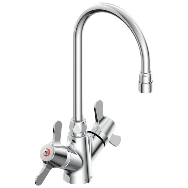 Delta Commercial 25C3 Two Handle Single Shank Mixing Faucet In Chrome 25C3927 - main