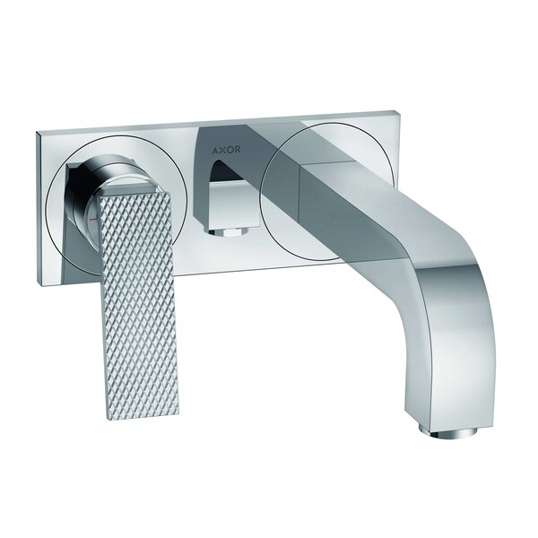 Axor Citterio Wall-Mounted Single-Handle Faucet Trim with Base Plate- Rhombic Cut, 1.2 GPM in Chrome 39171001 - main