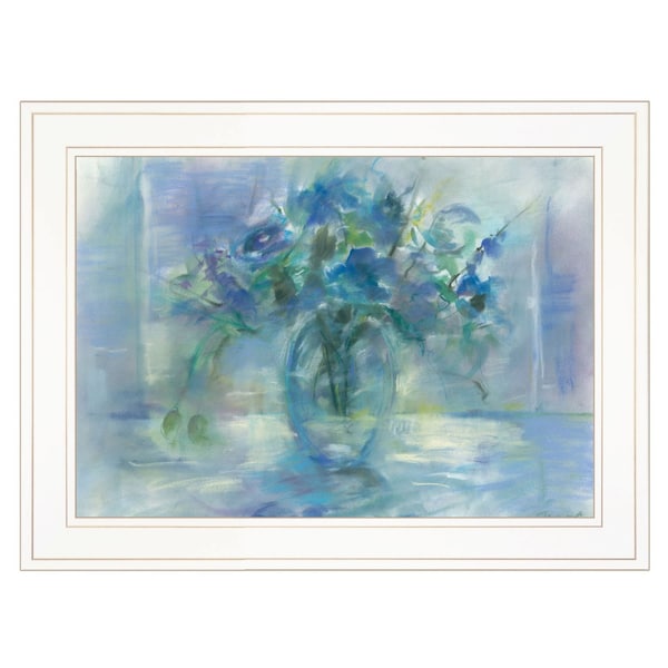 Homeroots Susies Blue 2 White Framed Print Wall Art 406968 - main