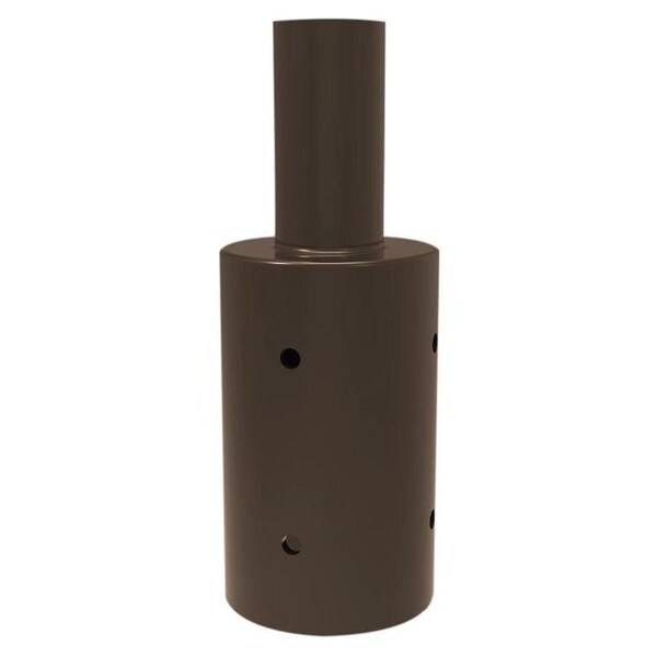 Keystone Pole Mount Single 2 3/8" Tenon, Top Mount Vertical for 4" Round Pole, Bronze KT-PMTT-4R-SV - main