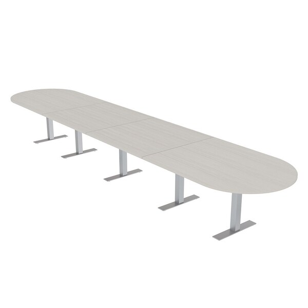 Skutchi Designs 18ft Conference Table With Power Unit | 18 Person Modular Racetrack Meeting Table | Harmony Series HAR-RAC-48X216-T-K458-NA - main