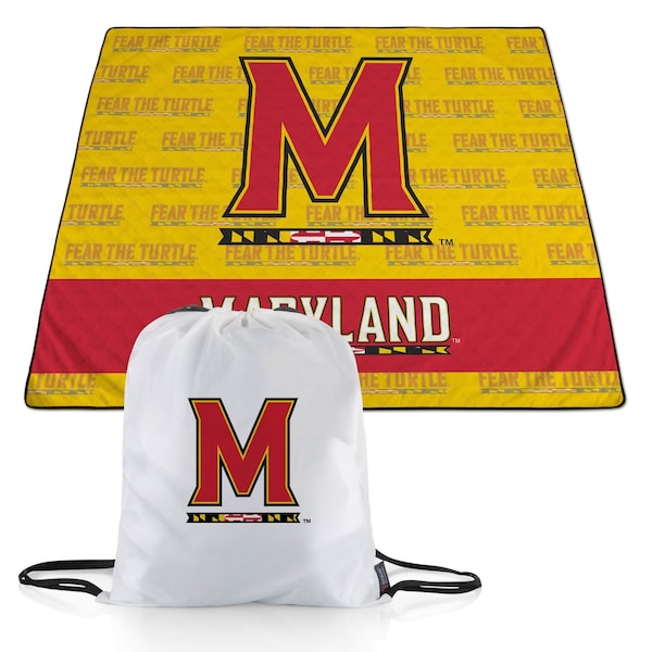 Picnic Time Family Of Brands NCAA Maryland Terrapins Impresa Picnic Blanket - Lightweight Beach Blanket - Machine Washable 819-01-999-316-0 - main