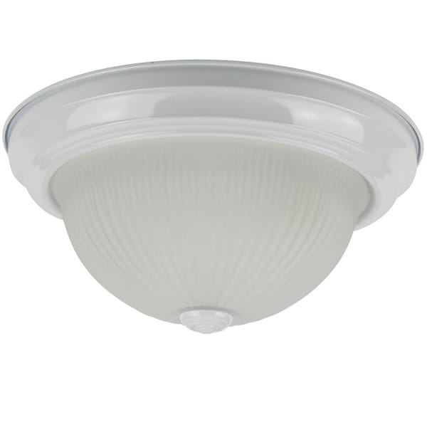 Sunlite 11in. Decorative Dome Ceiling Fixture, Smooth White Finish, Frosted Glass 04578-SU - main