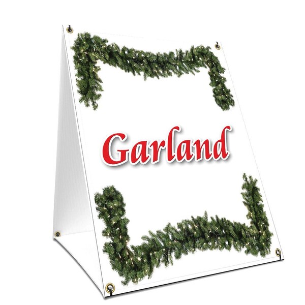 Signmission Garland, 36 Inch x 24 Inch A-frame Yard Sign, Plastic Sign SBC-2436-Garland - main