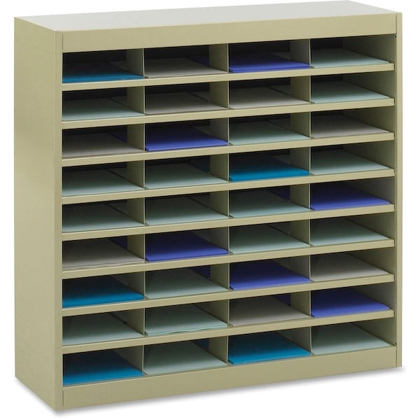 Safco 36 Compartment Steel Literature Organizer - Sand 9221TSR - main