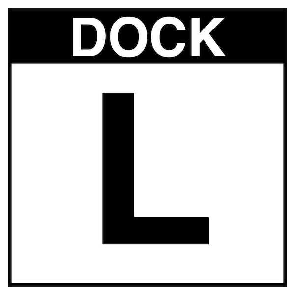 5S Supplies Loading Dock L Sign - ALM - 12in x 12in DOCKL-ALM-1212 - main