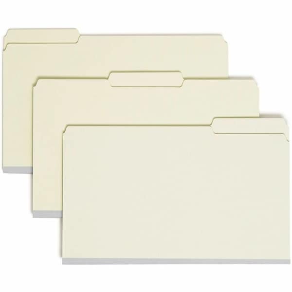 Smead Top-Tab Folder, 2 Fasteners, 1" Exp, Legal, 25/BX, Gray Green PK SMD19931 - main