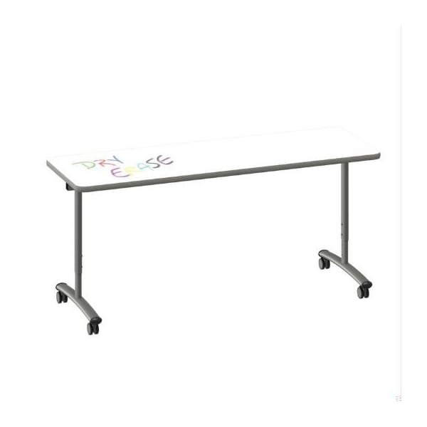 Correll Rectangle Premium Sit To Stand Dry Erase Flip Top Table, 72 in W, 28 in to 38 in H FTS2472DE-80-14-13 - main