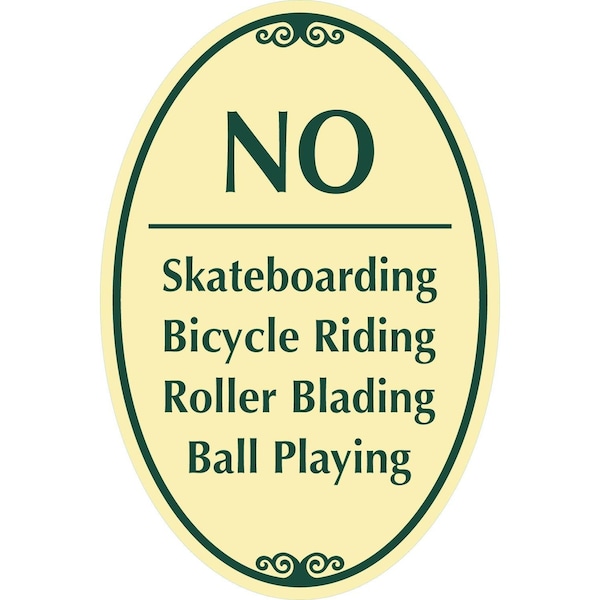 Lyle No, Skateboarding Bicycle Riding Roller Blading Ball, 12x18, High Intensity Prismatic, Tan G-2508-HI_12x18 - main