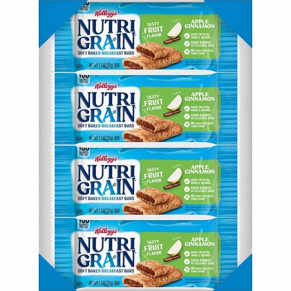 Nutrigrain 1.3 oz. Nutri-Grain Apple Cinnamon Cereal Bars, 16 PK 35645 - main