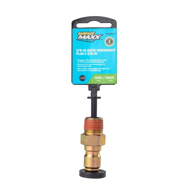 Surfacemaxx 3/8-in Male NPT x 3/8-in Quick Connect Plug 4500 psi SGY-PWA22 - main