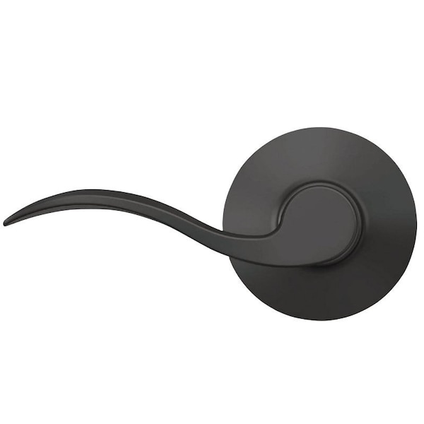 Schlage Accent Series Passage Hall/Closet Door Handle, Lever Handle, Metal, Matte Black, Universal Hand F10GACC622 - main