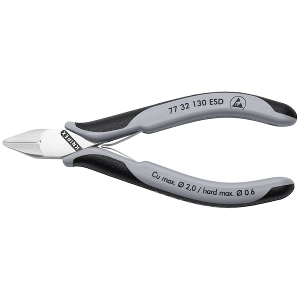 Knipex Electronics Diagonal Cutters, 5 1/4 in L 77 32 130 ESD - main