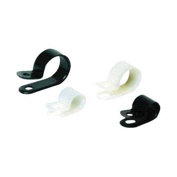 Dolphin Components Cable Clamp, Nylon 6/6, 3/4 in Bundle Dia., White, 100 PK DC-3/4N - main