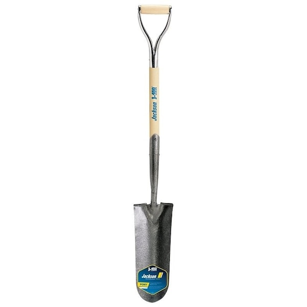 Jackson J-450 Series Pony Drain Spade, 5-1/2 in W Blade, Steel Blade, Hardwood Handle, 27 in L Handle 1230700 - main