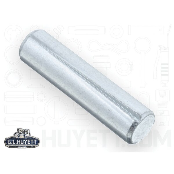 Huyett Type A Grooved Pin, Zinc Plated Low Carbon Steel, 0.500 in Dia x 0.498 in Small End Dia x 2.000 in L GP-0500-2000-A - main