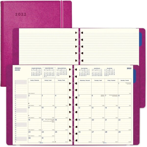 Rediform Filofax, MONTHLY PLANNER, 10.75 X 8.5, FUCHSIA, 2020-2021 C1811003 - main